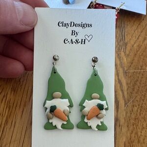 Green Gnome Earrings